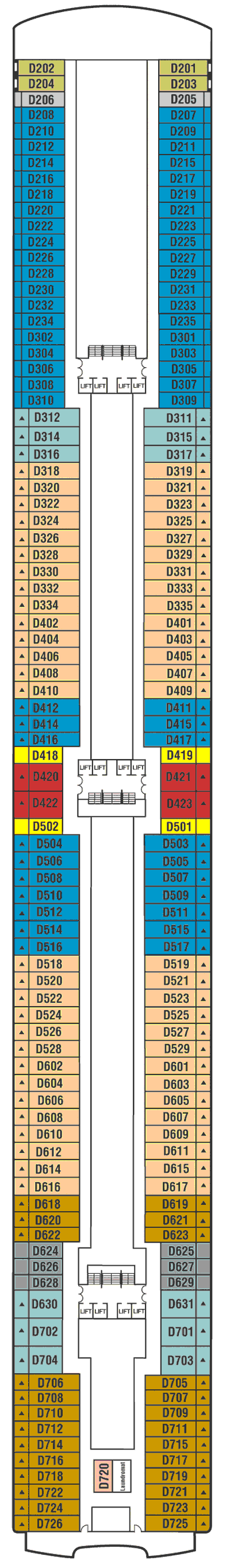 Deckplan Deck 9 - Dolphin – Coral Princess