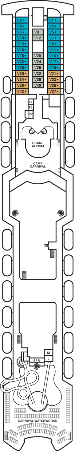 Deckplan Verandah Deck – Carnival Ecstasy
