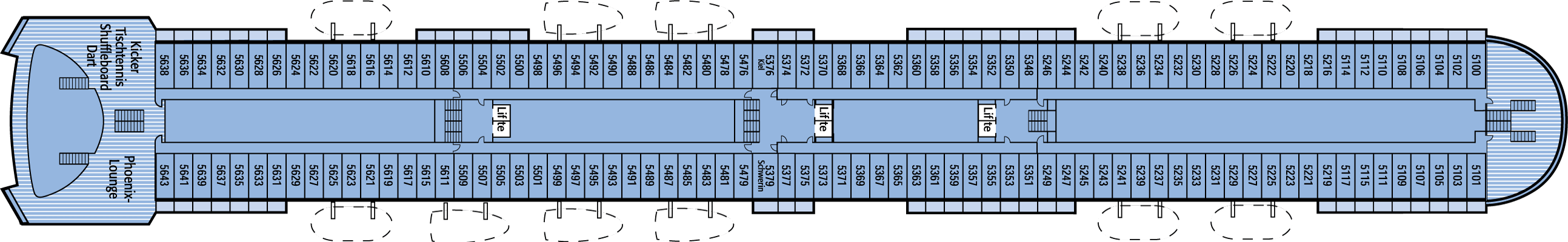 Deckplan Deck 5 Oriondeck – Artania