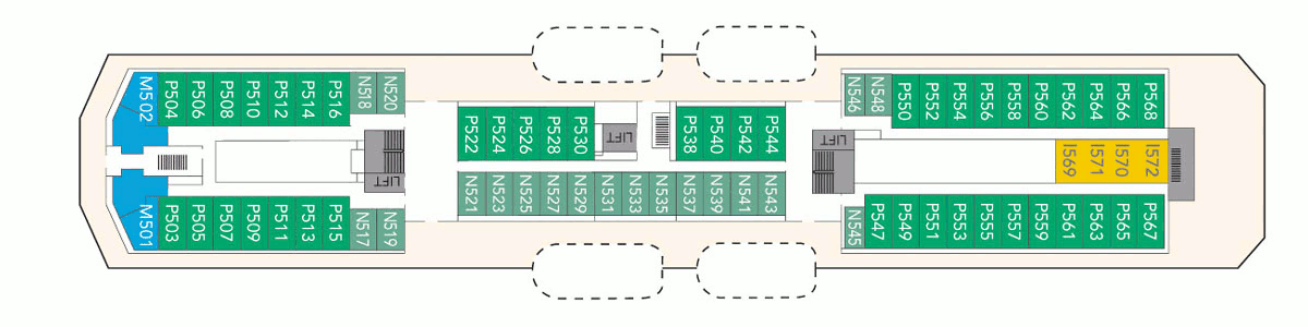 Deckplan Deck 5 – Kong Harald