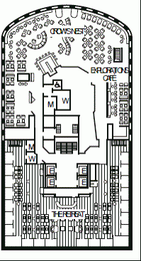Deckplan Deck 12 Observation Deck  – Koningsdam