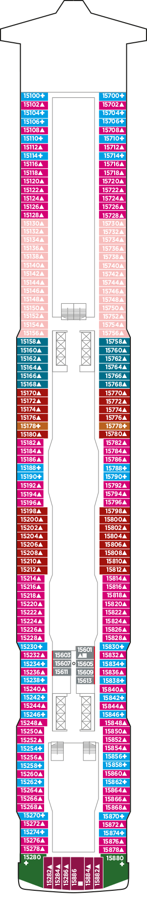 Deckplan Deck 15 – Norwegian Escape
