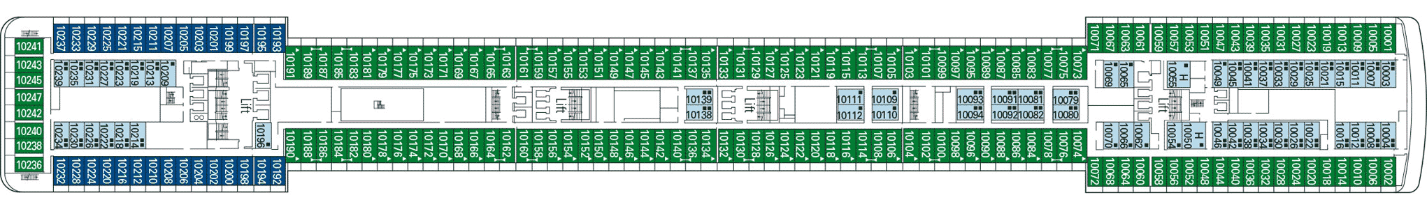 Deckplan Deck 10 - Minuetto – MSC Musica