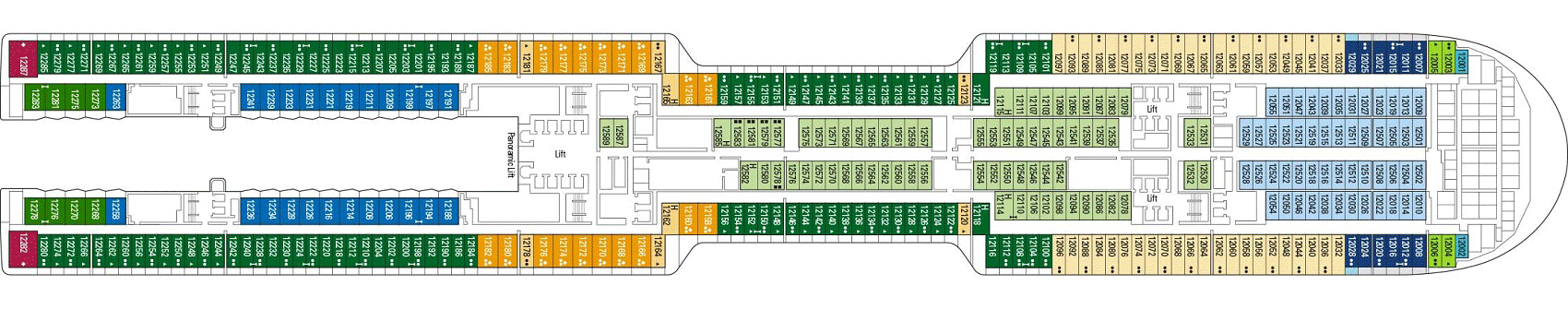 Deckplan Deck 12 - Copenhagen – MSC World Europa
