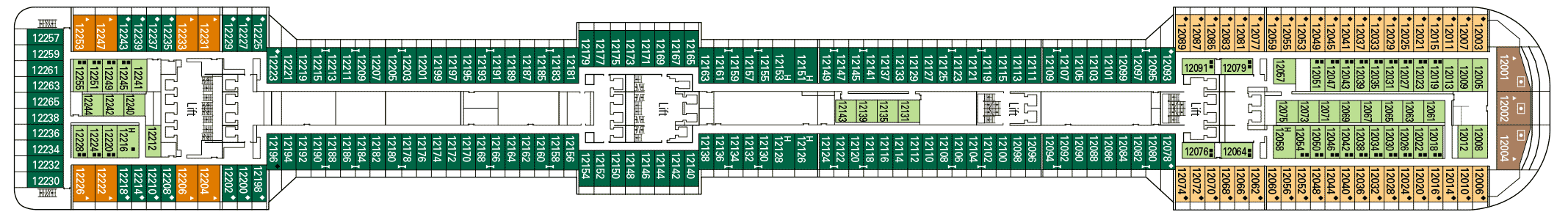 Deckplan De Chirico Deck – MSC Splendida