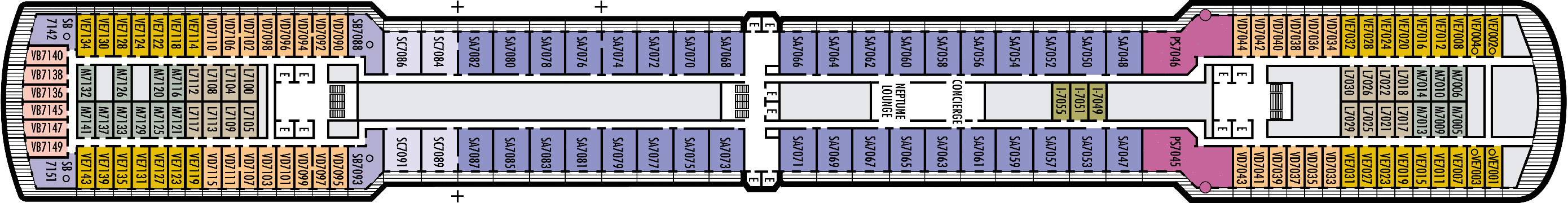 Deckplan Deck 7 - Rotterdam Deck – Zuiderdam