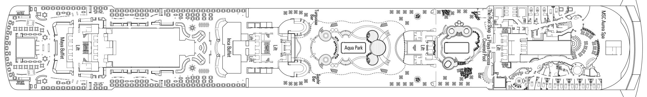 Deckplan Deck 14 - Smeraldo – MSC Preziosa