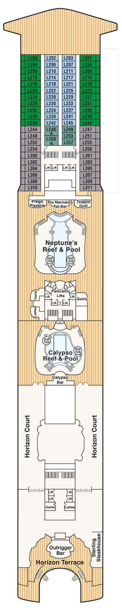 Deckplan Deck 14 - Lido – Diamond Princess