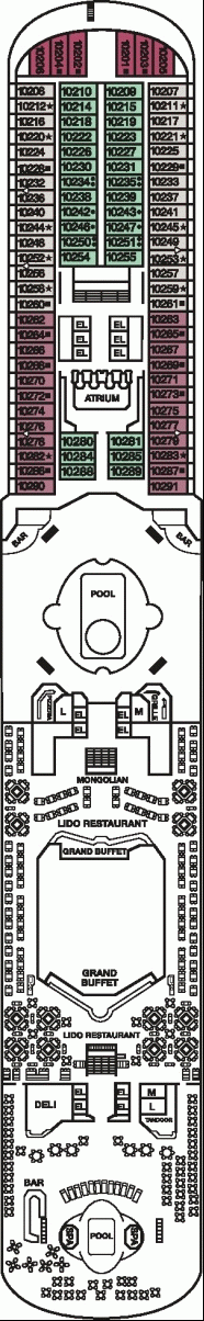 Deckplan Lido Deck – Carnival Magic