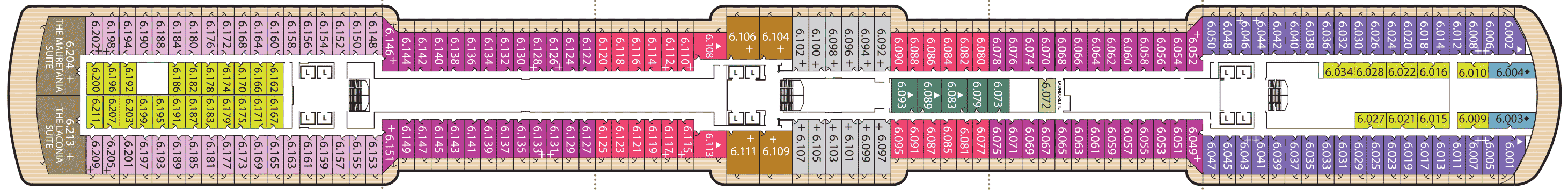Deckplan Deck 6 – Queen Victoria