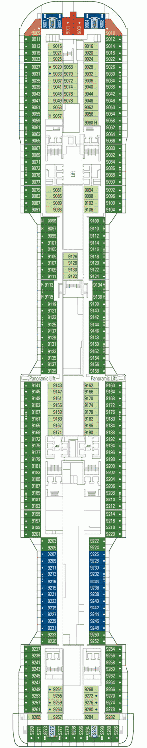 Deckplan Deck 9 - Alhambra – MSC Meraviglia