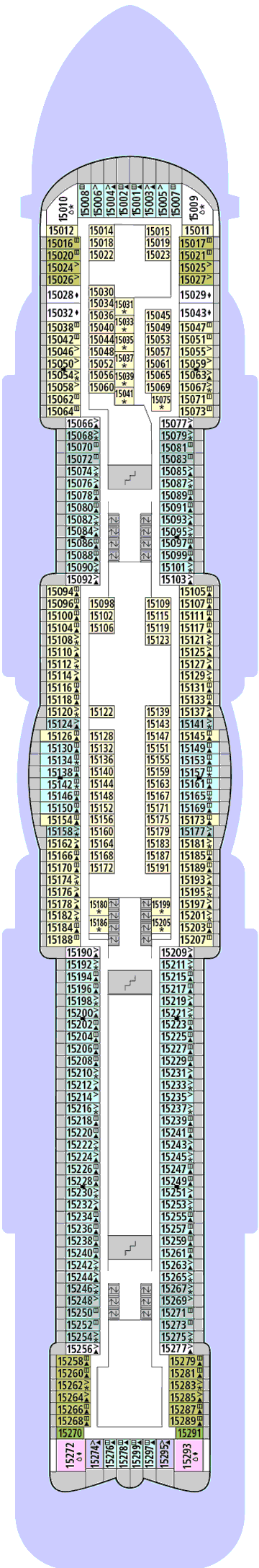 Deckplan Deck 15 – AIDAnova