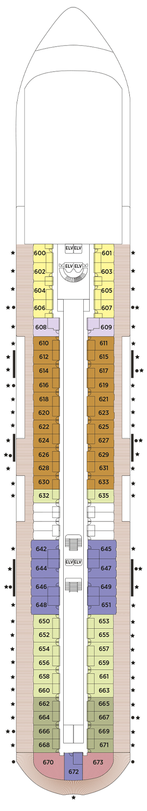 Deckplan Deck 6 – Seven Seas Prestige