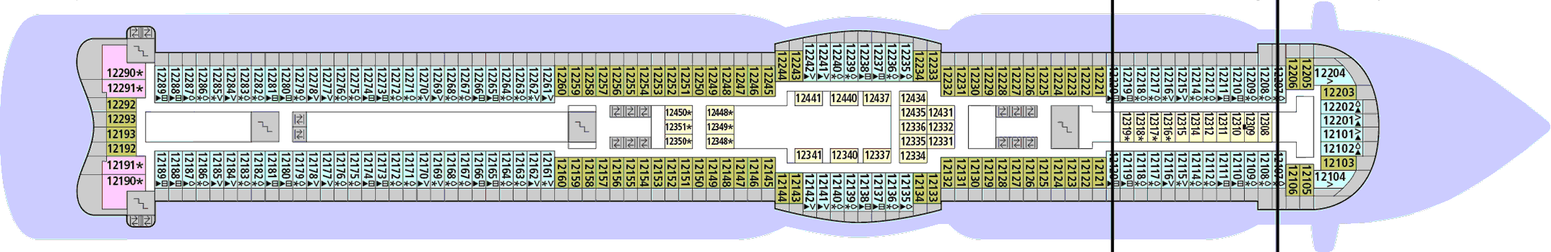 Deckplan Deck 12 – AIDAprima