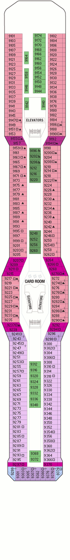 Deckplan Panorama Deck – Celebrity Solstice  