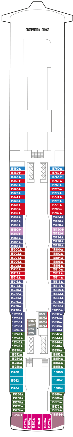Deckplan Deck 15 – Norwegian Encore