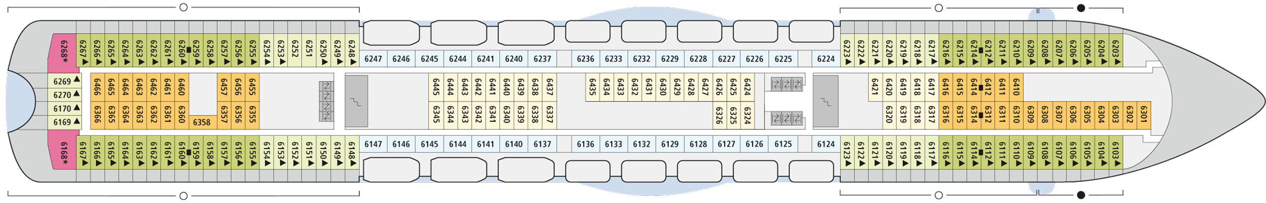 Deckplan Deck 6 – AIDAmar