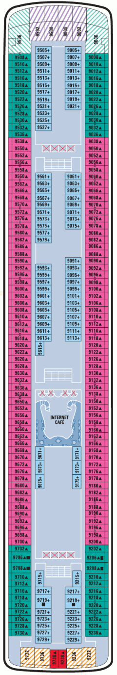 Deckplan Deck 9 – Norwegian Star