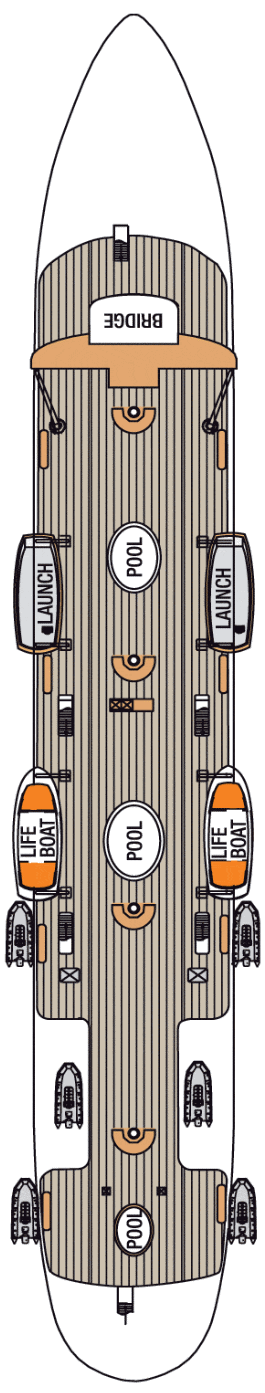 Deckplan Sonnendeck – Royal Clipper