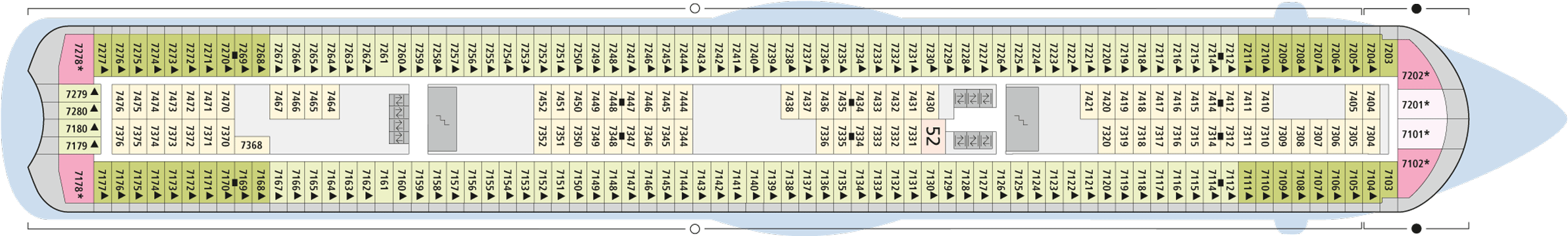Deckplan Deck 7 – AIDAstella