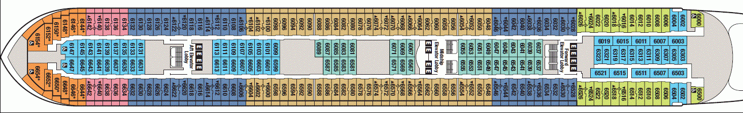 Deckplan Deck 6 – Disney Wonder