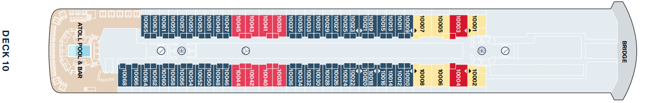 Deckplan Deck 10 – Explora IV