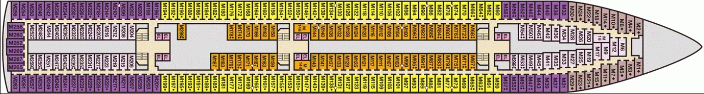 Deckplan Main Deck – Carnival Paradise