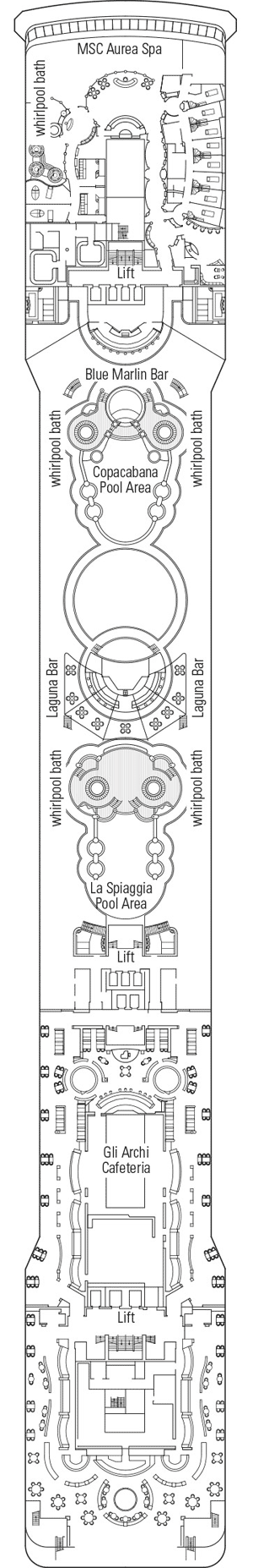 Deckplan Deck 13 - Vivace – MSC Musica