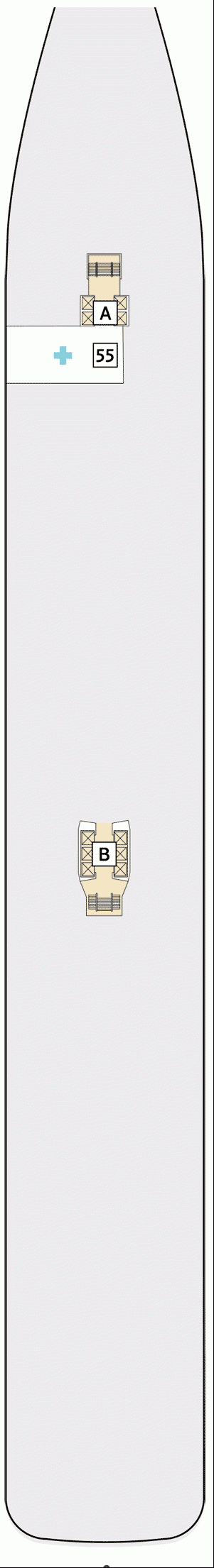 Deckplan Deck 2 - Anker – Mein Schiff 1