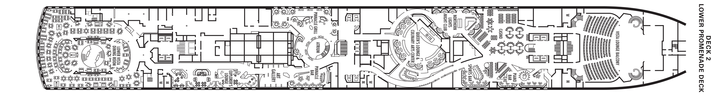 Deckplan Deck 2 - Lower Promenade Deck – Noordam