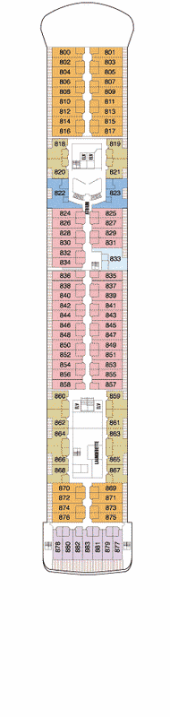 Deckplan Deck 8 – Seven Seas Voyager