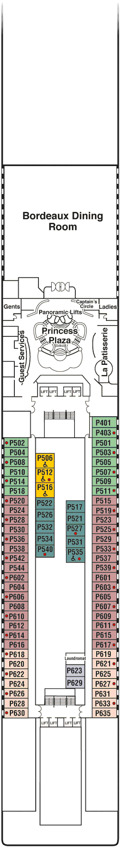 Deckplan Deck 5 Plaza – Island Princess