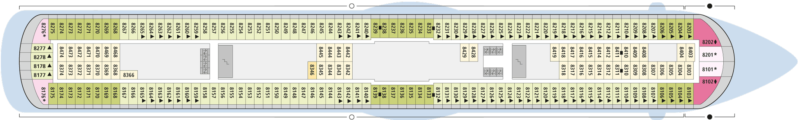 Deckplan Deck 8 – AIDAmar