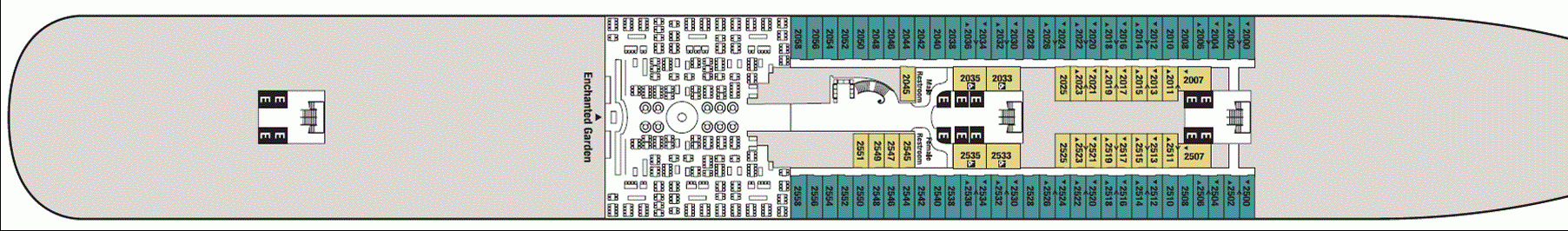 Deckplan Deck 2 – Disney Dream