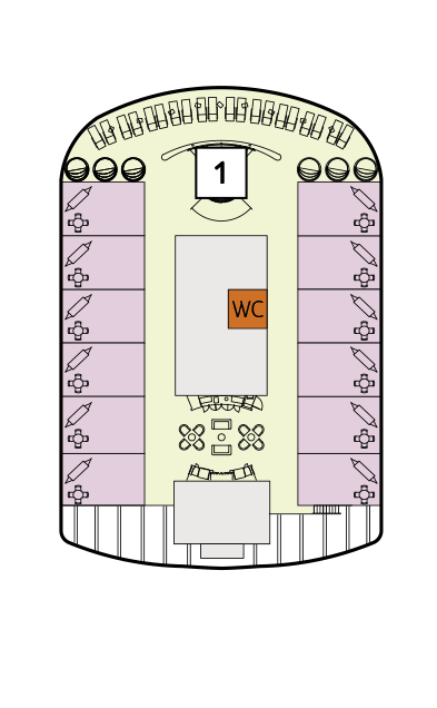 Deckplan Deck 16 - Möwe – Mein Schiff 2