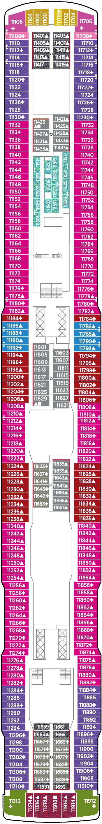 Deckplan Deck 12 – Norwegian Bliss