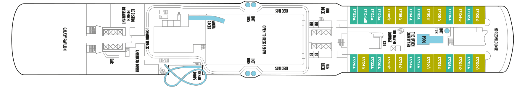 Deckplan Deck 17 – Norwegian Encore