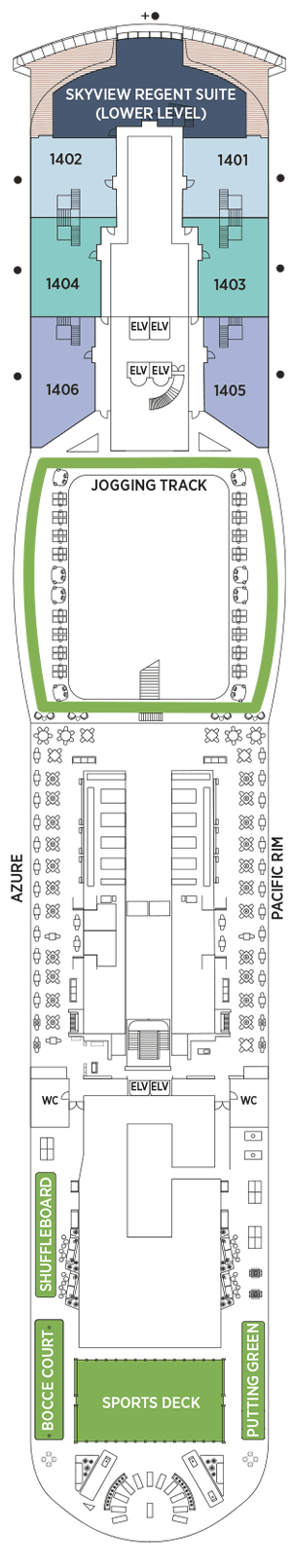Deckplan Deck 14 – Seven Seas Prestige