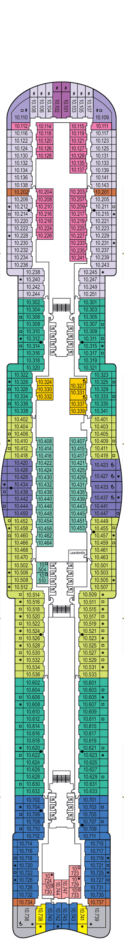 Deckplan Deck 10 – Iona