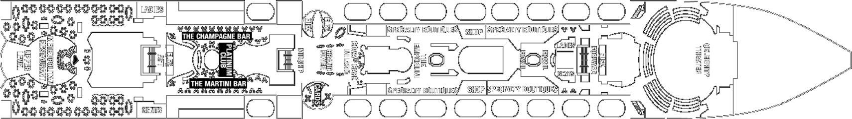 Deckplan Entertainment Deck – Celebrity Millennium  