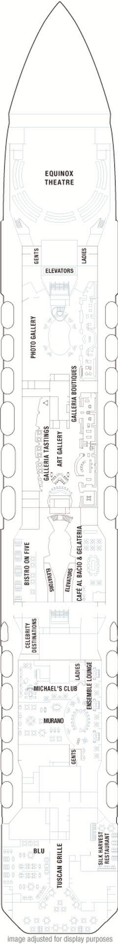 Deckplan Entertainment Deck – Celebrity Equinox  