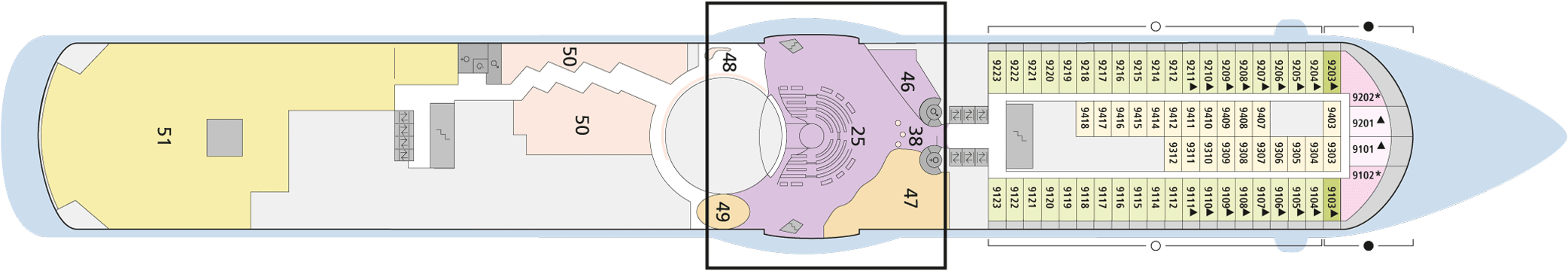 Deckplan Deck 9 – AIDAstella