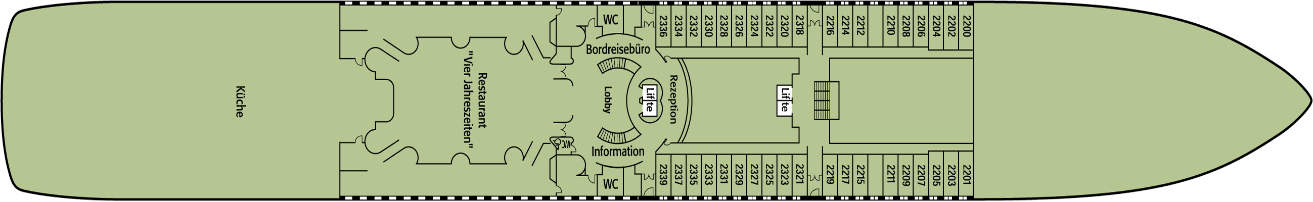 Deckplan Deck 2 Neptundeck – Artania