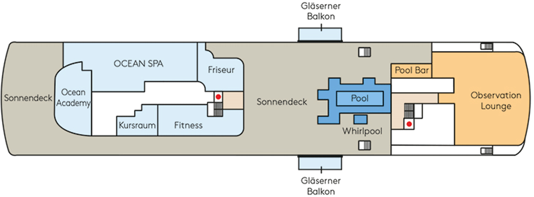 Deckplan Deck 8 – HANSEATIC spirit