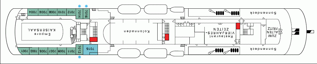 Deckplan Deck 7 Kommodore-Deck – Deutschland