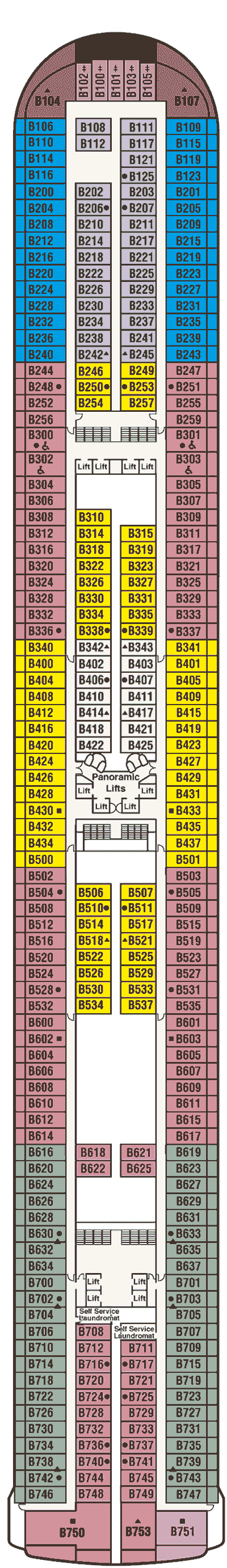 Deckplan Deck 11 - Baja – Diamond Princess
