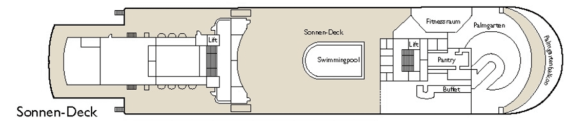 Deckplan Sonnendeck – Hamburg