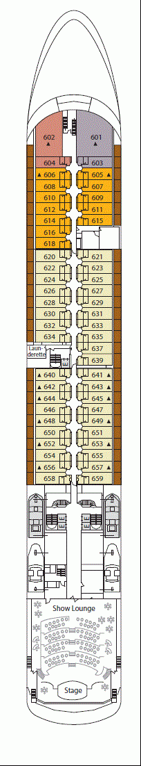 Deckplan Deck 6 – Silver Whisper