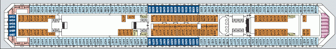 Deckplan Deck 6 La Zarzuela – Costa Favolosa
