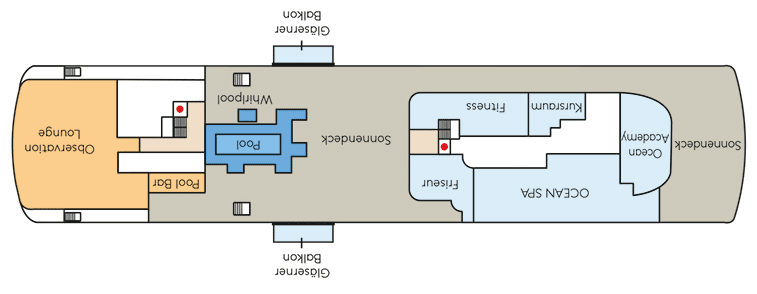 Deckplan Deck 8 – HANSEATIC inspiration